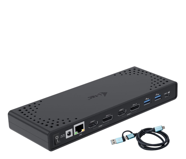 I-TEC USB 3.0 / USB-C / Thunderbolt 3 Dual Display Docking Station CADUA4KDOCKPDL2 - 1159470 - zdjęcie